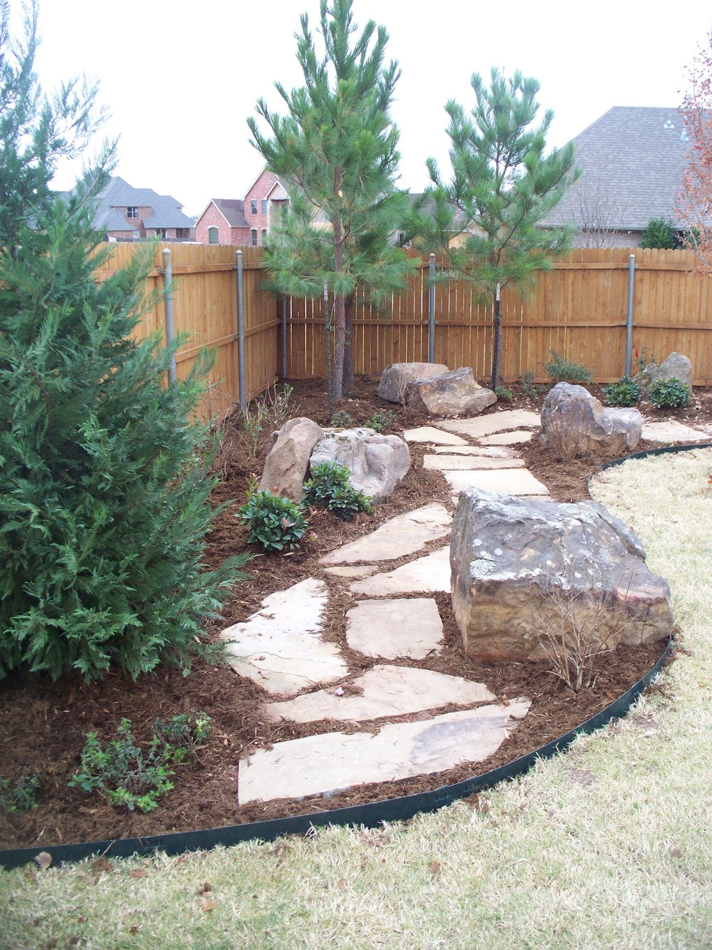 Flagstone path from Heartland's hardscaping portfolio